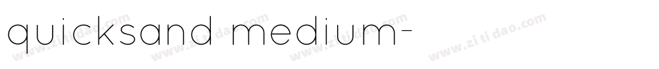 quicksand medium字体转换